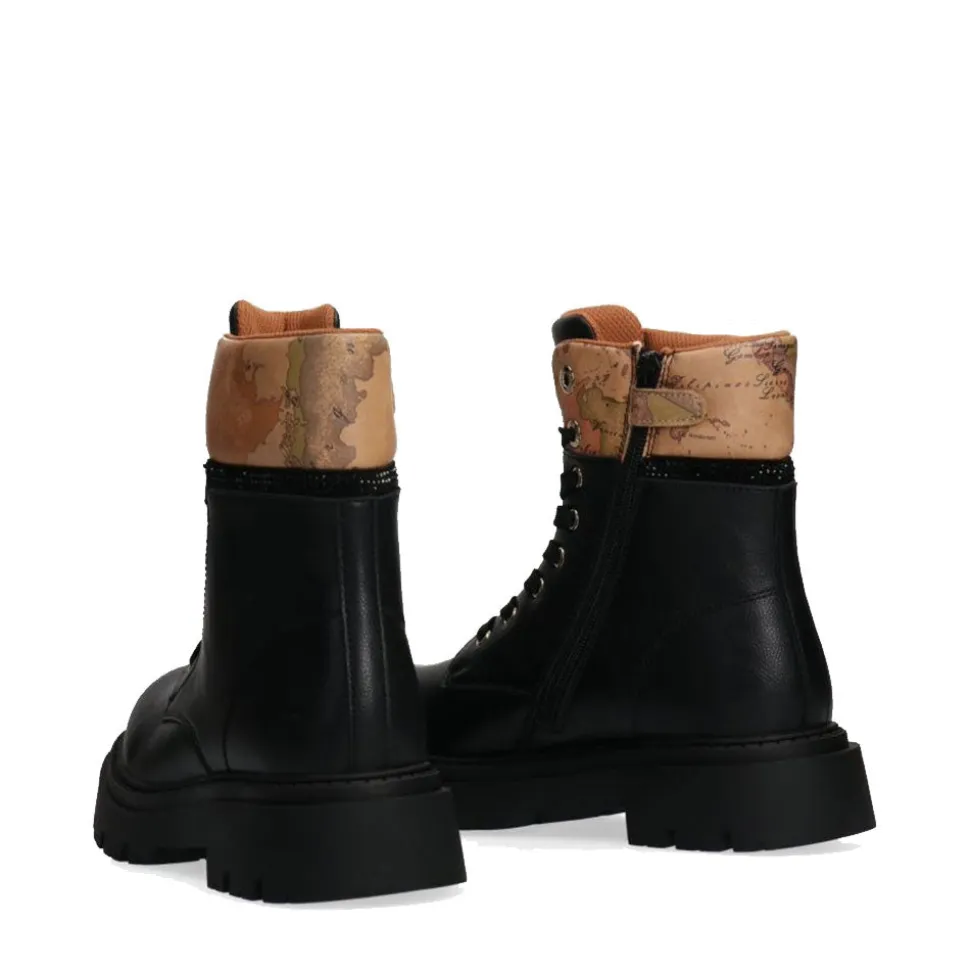 Anfibi 1A Classe Alviero Martini Neri con Dettaglio Geo Beige 2024