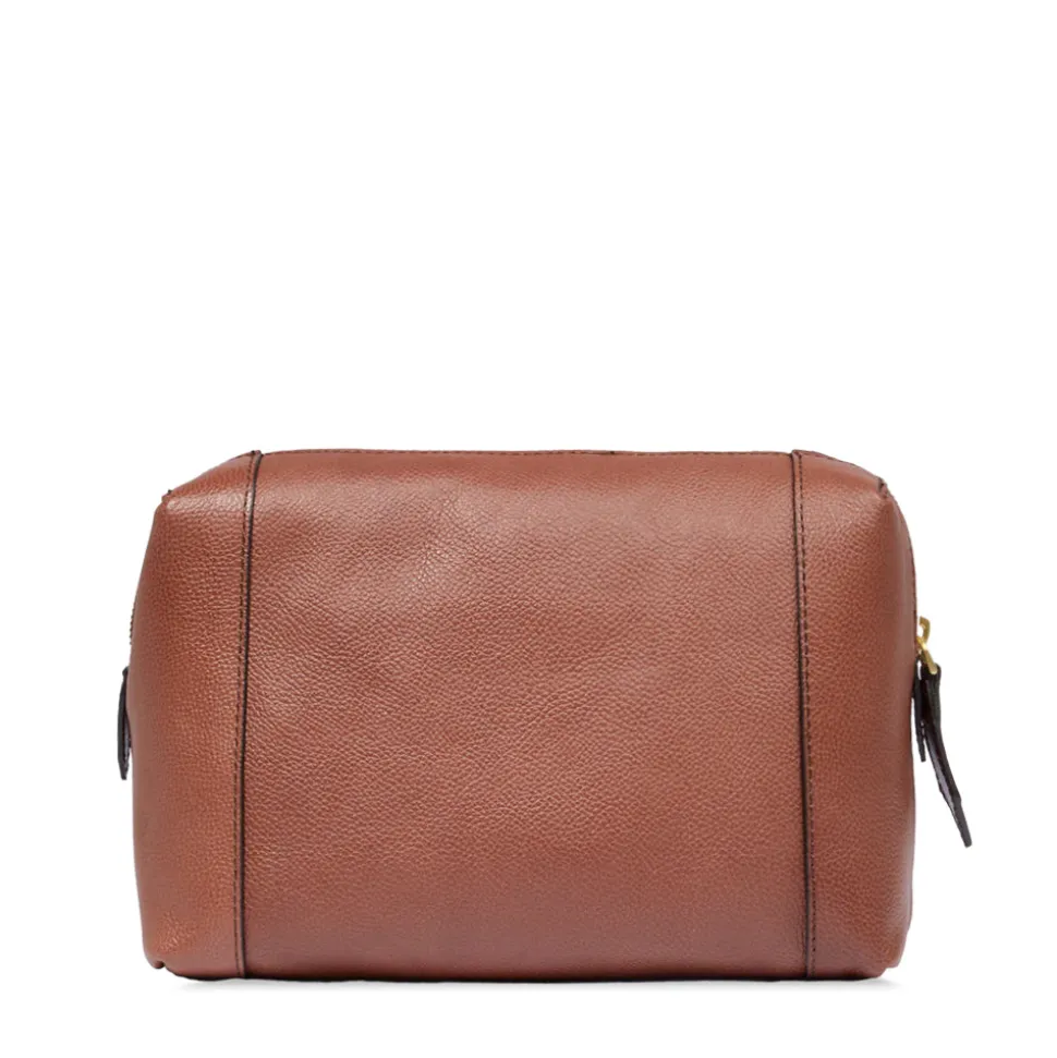 Beauty Case THE BRIDGE linea Gemma Travel in Pelle Marrone