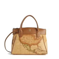 Borsa a Mano 1A Classe Alviero Martini linea Heritage Geo colore Geo Classic e Cuoio LC14