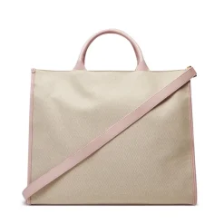 Borsa a Mano con Tracolla LOVE MOSCHINO in Canvas Rosa Cipria