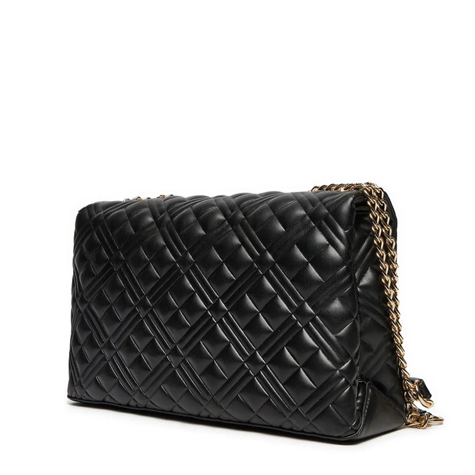 Borsa a Spalla e a Tracolla LOVE MOSCHINO linea Logo Quilt Nero