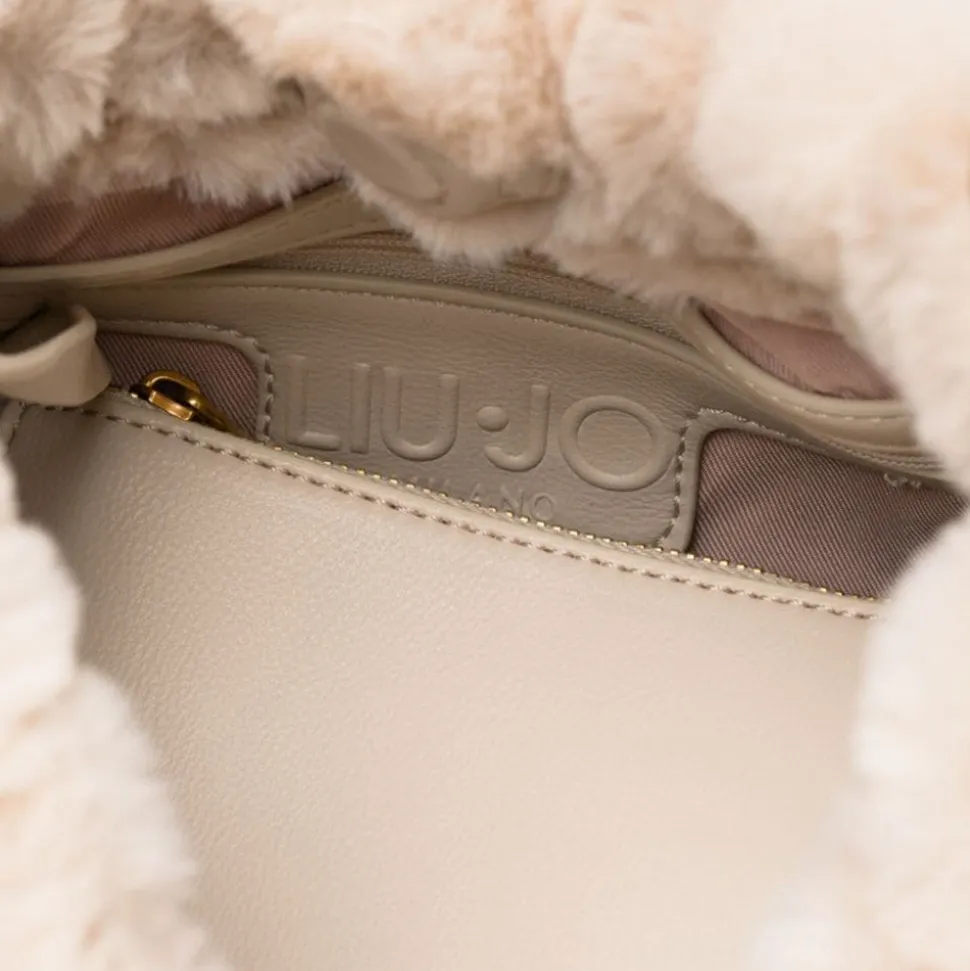 Borsa a Spalla LIU JO in Eco-Fur colore True Champagne