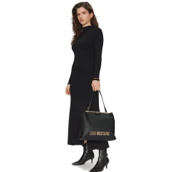 Borsa a Spalla LOVE MOSCHINO linea Lettering Logo Nero