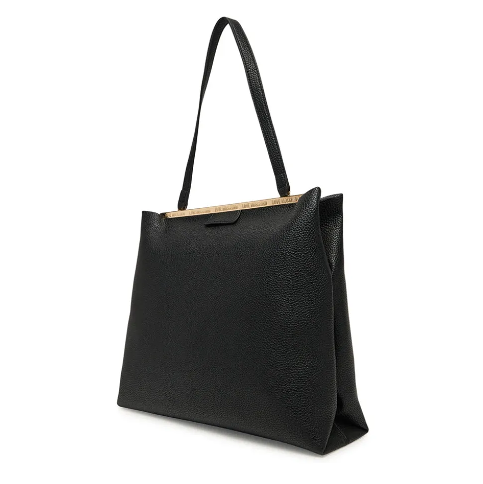 Borsa a Spalla LOVE MOSCHINO linea Lettering Logo Nero