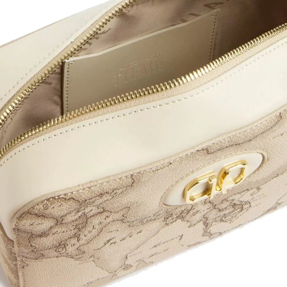 Borsa a Tracolla 1A Classe Alviero Martini linea Sand Safari Geo Rafia LC26