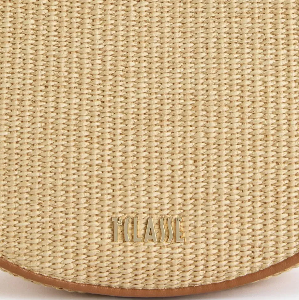 Borsa a Tracolla 1A Classe Alviero Martini linea Geo Bambù in Rafia colore Naturale LC95