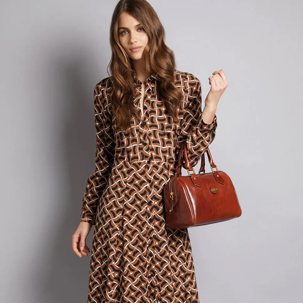 Borsa Donna a Bauletto a Mano THE BRIDGE in Pelle Marrone linea Story