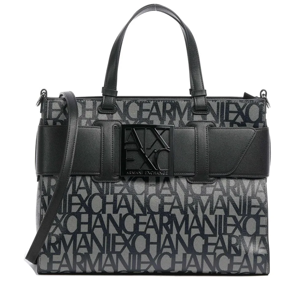 Borsa Donna a Mano ARMANI EXCHANGE colore Beige - Black Misura Grande