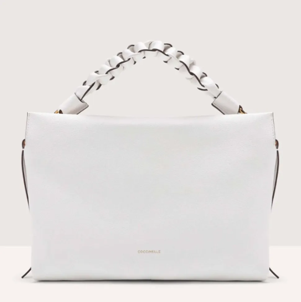 Borsa Donna a Mano COCCINELLE in Pelle linea Boheme Medium colore Brillant White - Celadon Green