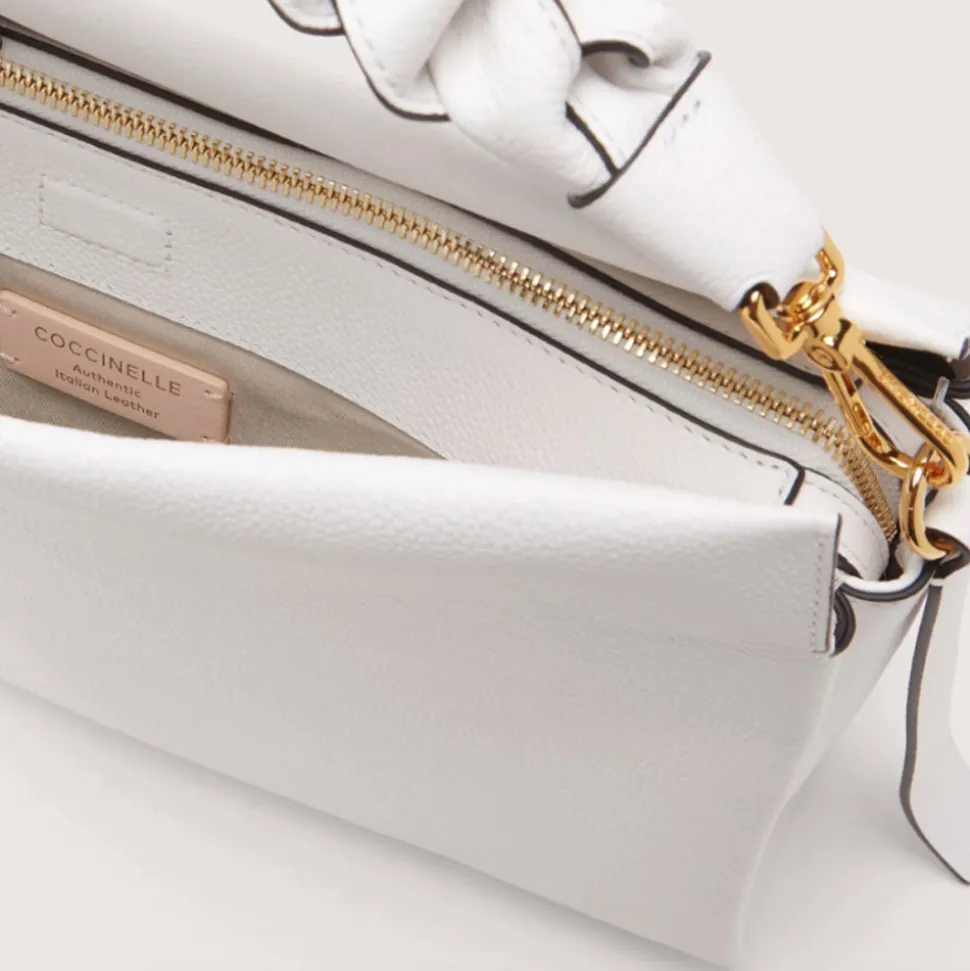 Borsa Donna a Mano COCCINELLE in Pelle linea Boheme Medium colore Brillant White - Celadon Green