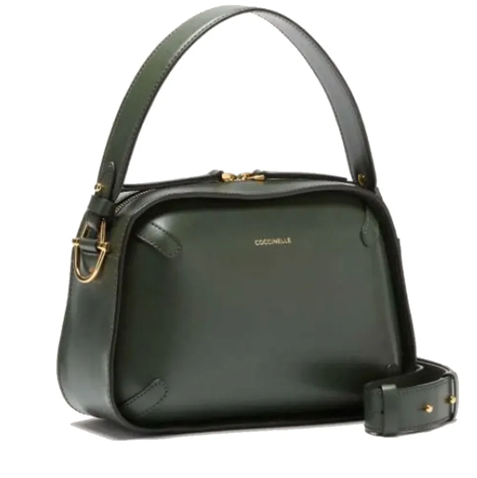 Borsa Donna a Mano COCCINELLE in Pelle linea Maleta Calf Cocker Small Colore Alga