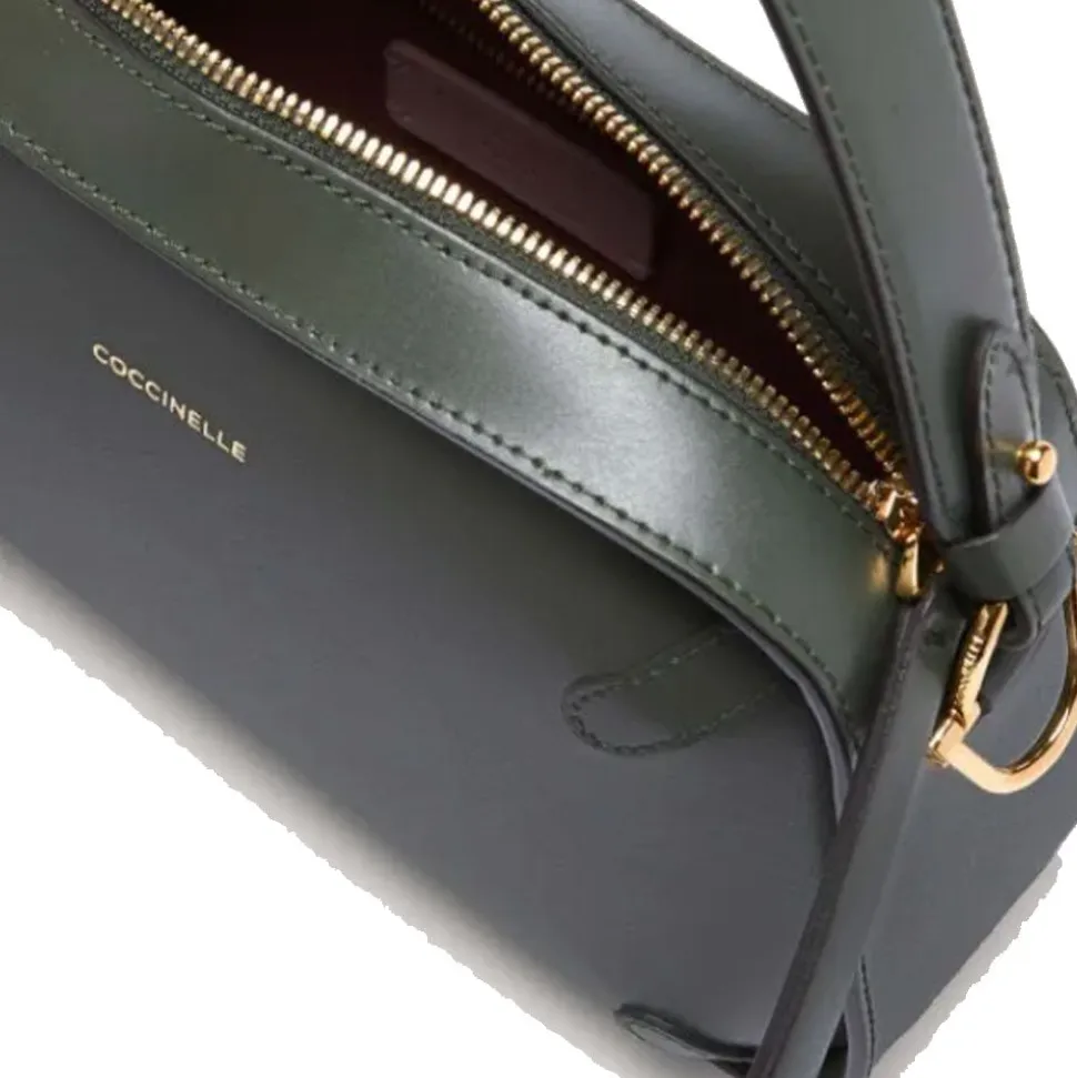 Borsa Donna a Mano COCCINELLE in Pelle linea Maleta Calf Cocker Small Colore Alga