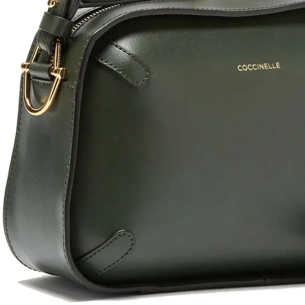 Borsa Donna a Mano COCCINELLE in Pelle linea Maleta Calf Cocker Small Colore Alga