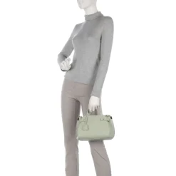 Borsa Donna a Mano COCCINELLE Linea Klichè in Pelle Celadon Green Misura Small