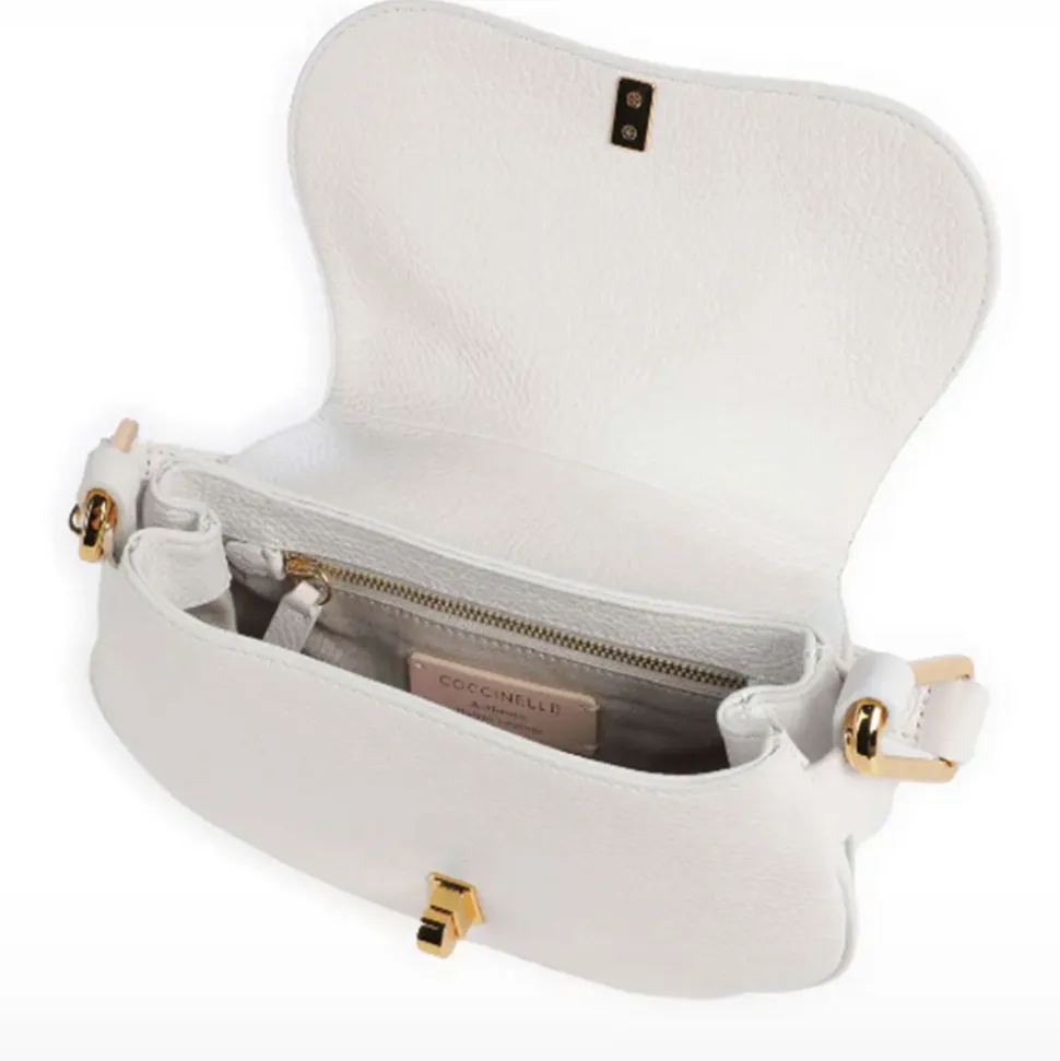 Borsa Donna a Mano COCCINELLE in Pelle Linea Magie Colore Brillant White Misura Small