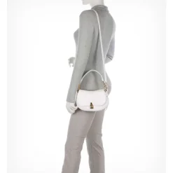 Borsa Donna a Mano COCCINELLE in Pelle Linea Magie Colore Brillant White Misura Small