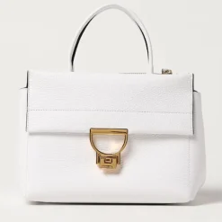 Borsa Donna a Mano COCCINELLE in Pelle linea Arlettis Medium Colore Brillant White