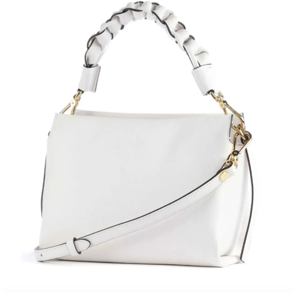 Borsa Donna a Mano COCCINELLE in Pelle Linea Boheme Small colore Brillant White - Celadon Green