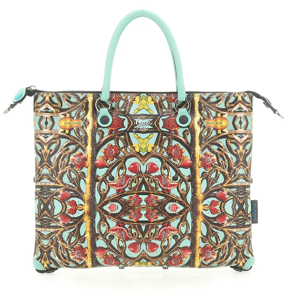 Borsa Donna a Mano con Tracolla GABS G3 PLUS Large in Pelle stampa Inferriata Liberty