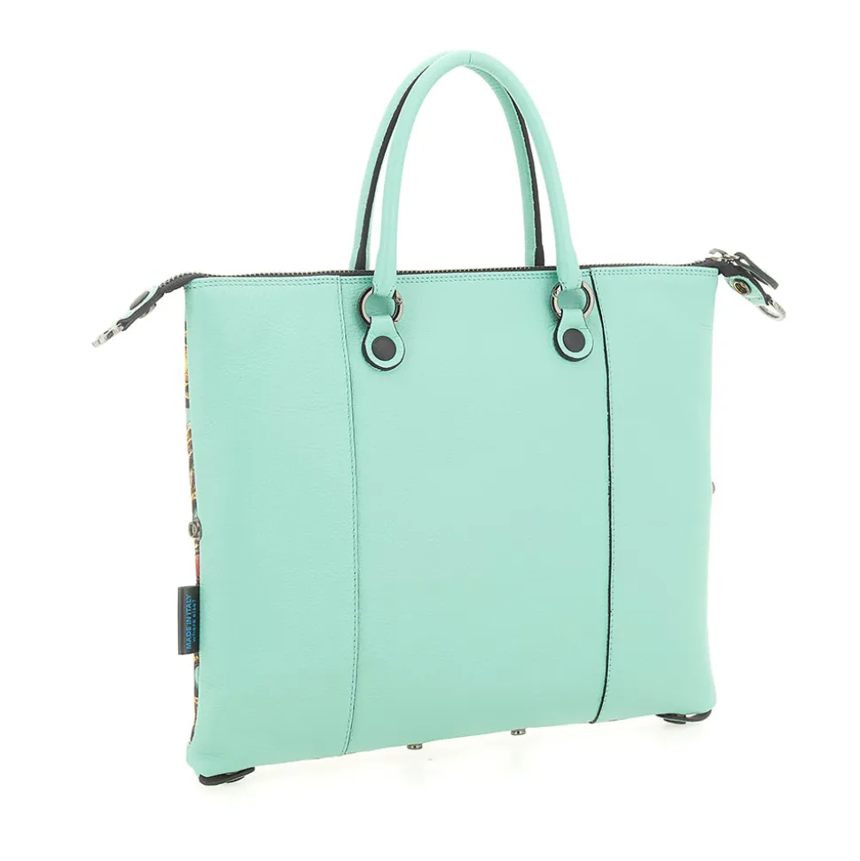 Borsa Donna a Mano con Tracolla GABS G3 PLUS Large in Pelle stampa Inferriata Liberty