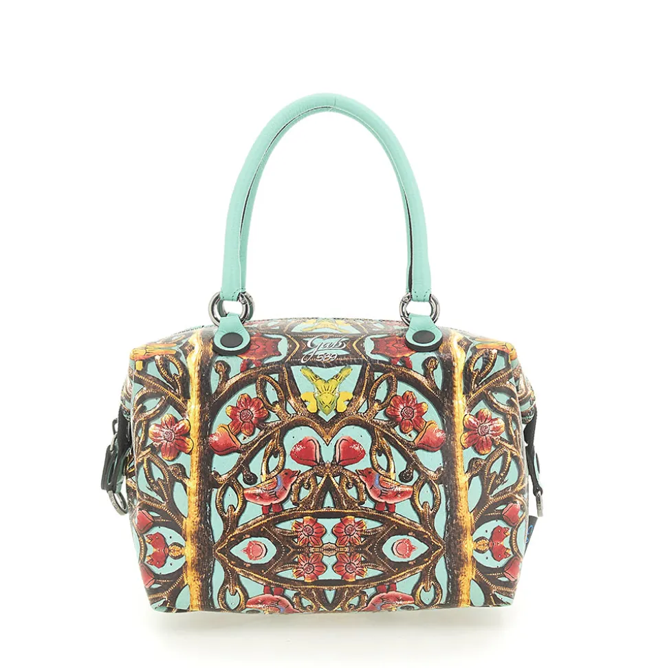 Borsa Donna a Mano con Tracolla GABS G3 PLUS Large in Pelle stampa Inferriata Liberty