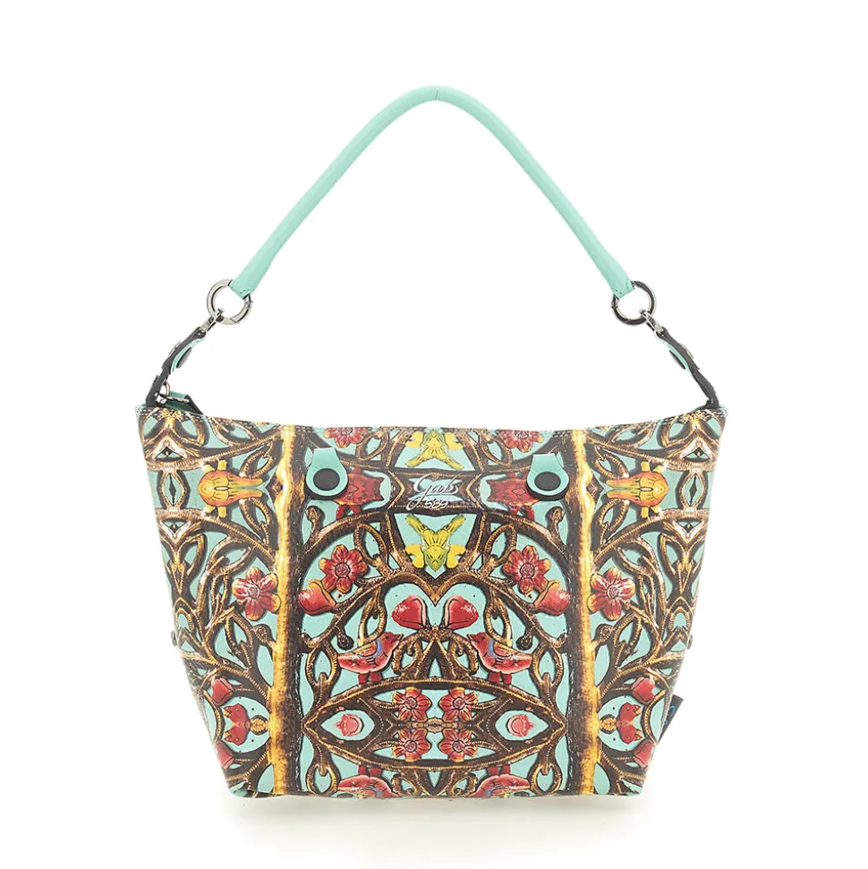 Borsa Donna a Mano con Tracolla GABS G3 PLUS Large in Pelle stampa Inferriata Liberty