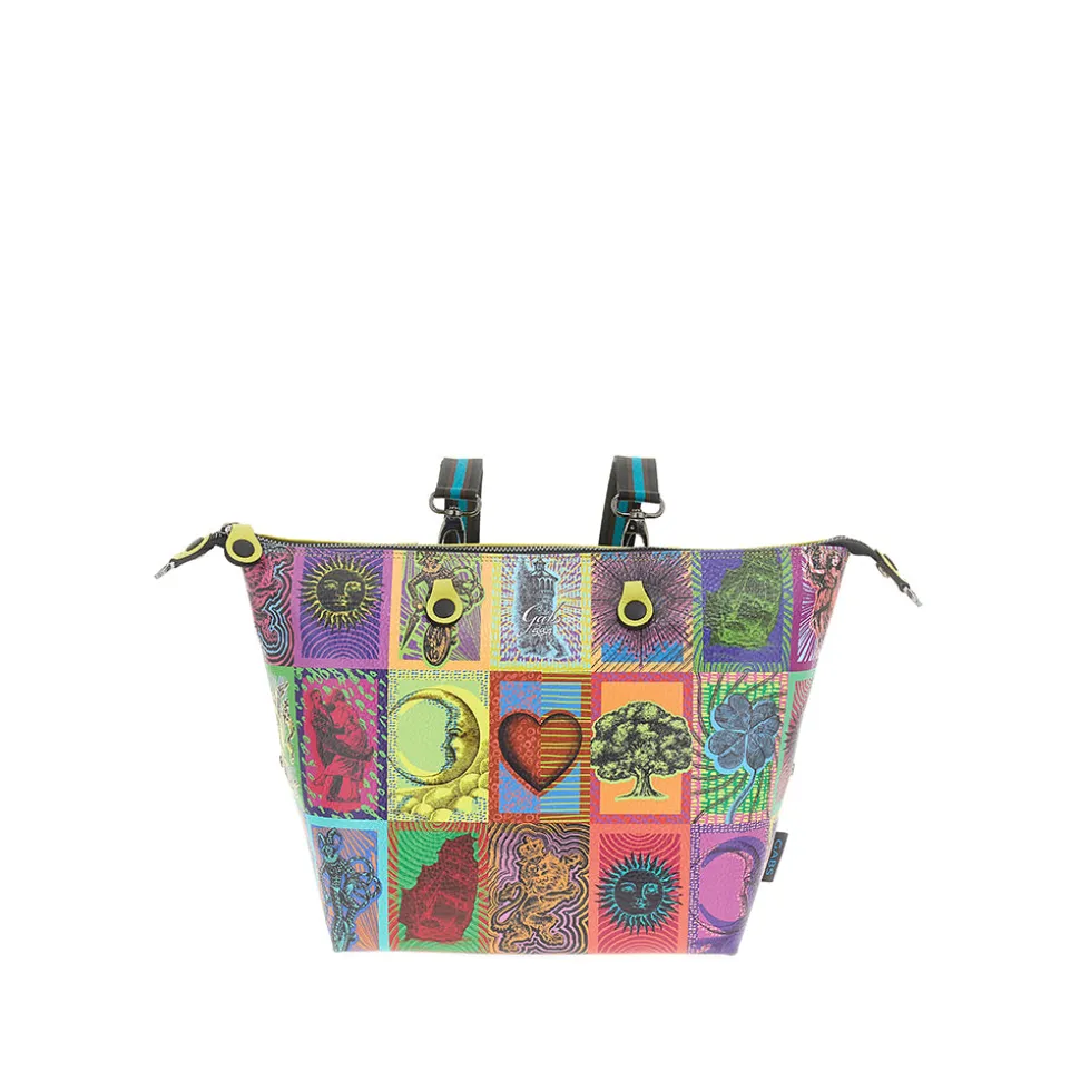 Borsa Donna a Mano con Tracolla GABS G3 PLUS Large in Pelle stampa Tarocchi