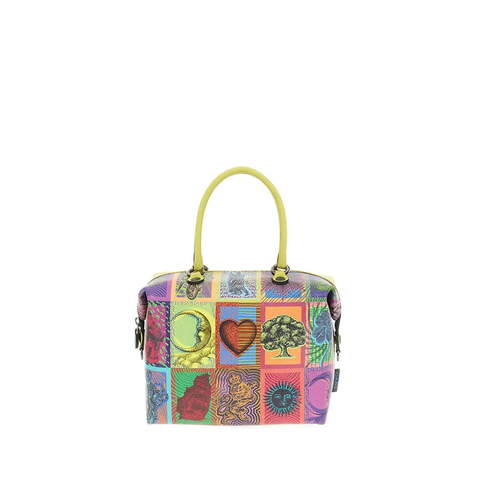 Borsa Donna a Mano con Tracolla GABS G3 PLUS Large in Pelle stampa Tarocchi