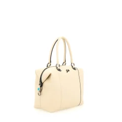 Borsa Donna a Mano con Tracolla GABS G3 PLUS Large in Pelle Martellata Beige Ecru