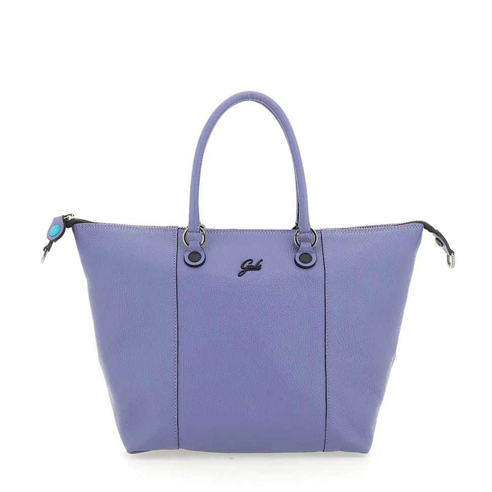 Borsa Donna a Mano con Tracolla GABS G3 PLUS Large in Pelle Martellata Viola Fiordaliso