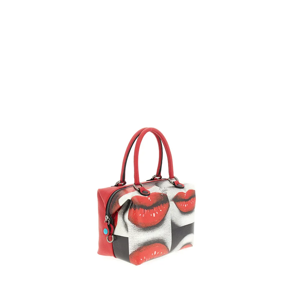 Borsa Donna a Mano con Tracolla GABS G3 PLUS Medium in Pelle stampa Baci