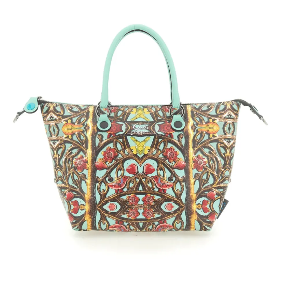 Borsa Donna a Mano con Tracolla GABS G3 PLUS Medium in Pelle stampa Inferriata Liberty