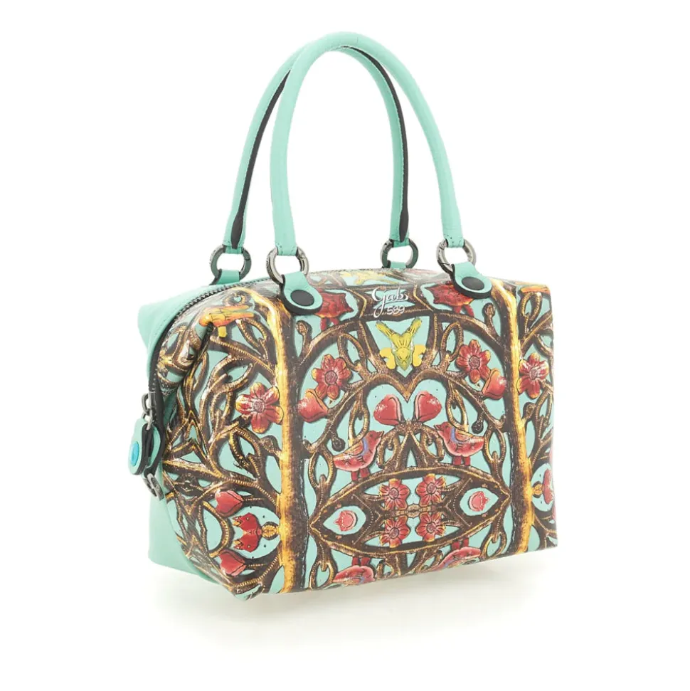 Borsa Donna a Mano con Tracolla GABS G3 PLUS Medium in Pelle stampa Inferriata Liberty