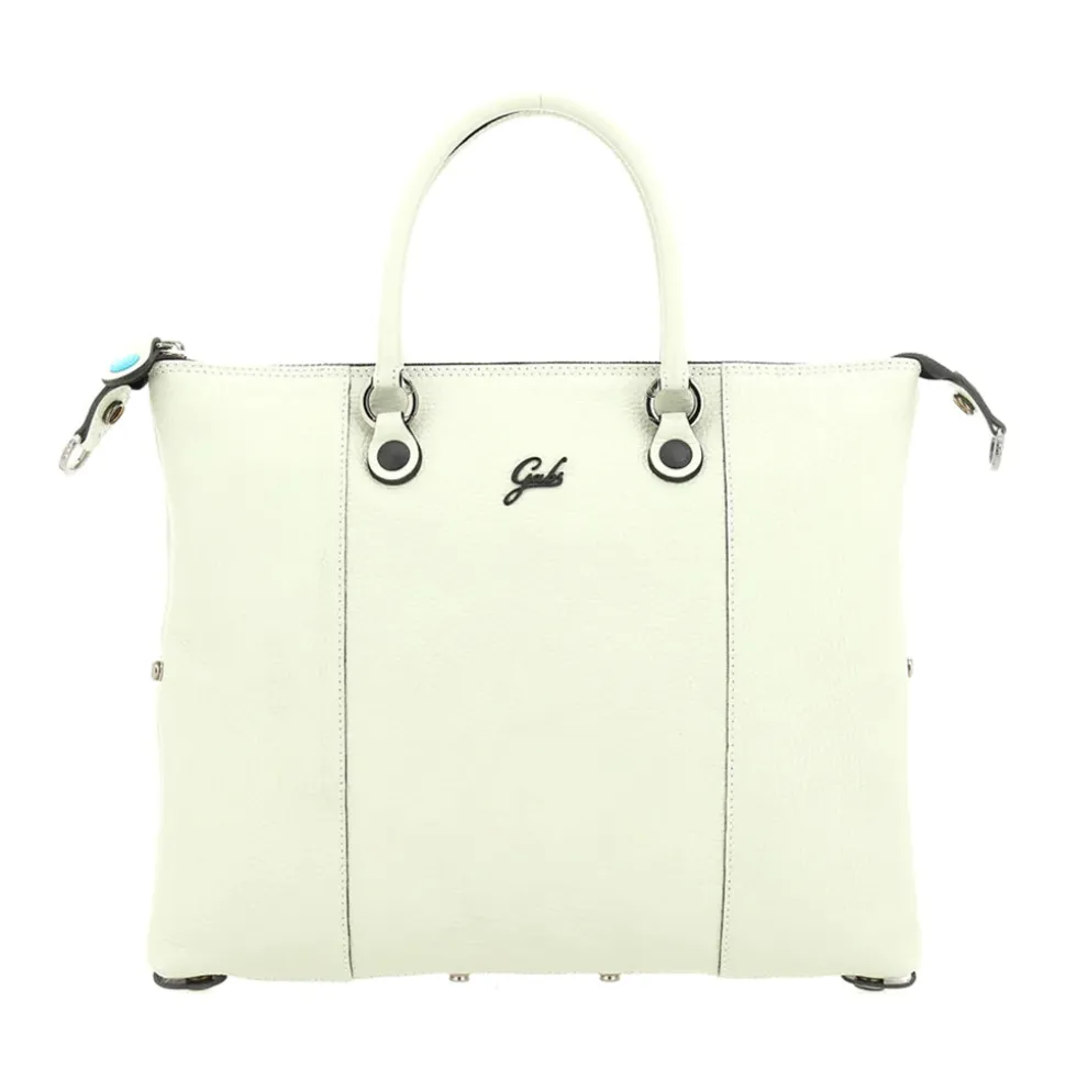 Borsa Donna a Mano con Tracolla GABS G3 PLUS Medium in Pelle Martellata Verde Colonia
