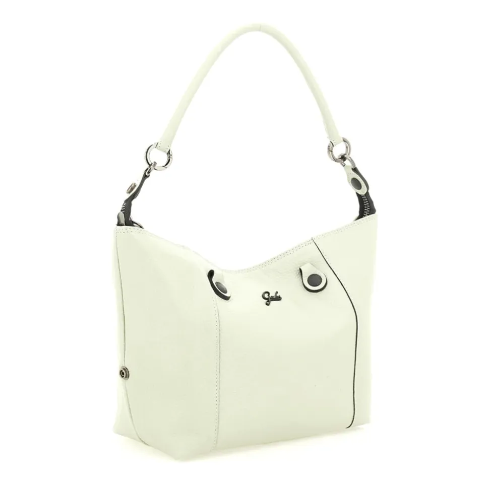 Borsa Donna a Mano con Tracolla GABS G3 PLUS Medium in Pelle Martellata Verde Colonia