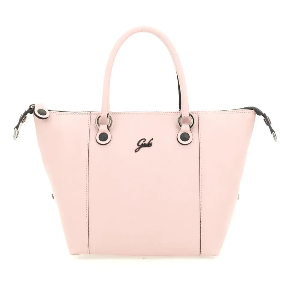 Borsa Donna a Mano con Tracolla GABS G3 PLUS Medium in Pelle Martellata Rosa Camelia