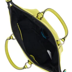 Borsa Donna a Mano con Tracolla GABS G3 PLUS Medium in Pelle Martellata Verde Papiro