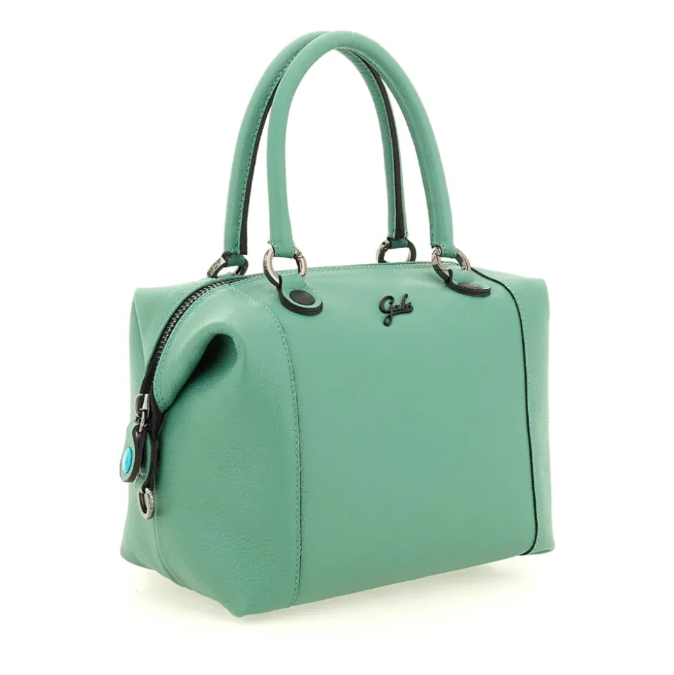 Borsa Donna a Mano con Tracolla GABS G3 PLUS Medium in Pelle Martellata Verde Filodendro