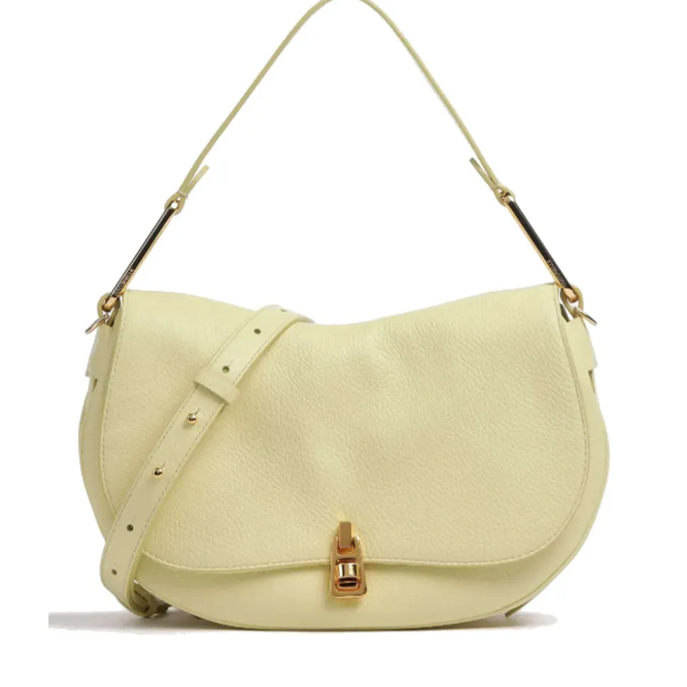 Borsa Donna a Mano con Tracolla COCCINELLE linea Magie Soft Medium in Pelle colore Lime Wash
