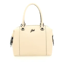 Borsa Donna a Mano con Tracolla GABS G3 PLUS Medium in Pelle Martellata Beige Ecru