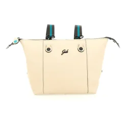Borsa Donna a Mano con Tracolla GABS G3 PLUS Medium in Pelle Martellata Beige Ecru