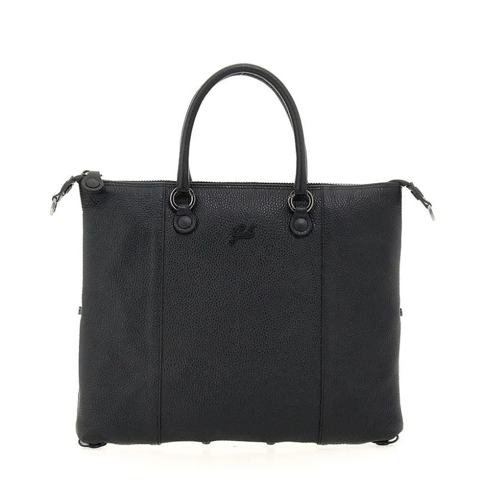 Borsa Donna a Mano con Tracolla GABS G3 PLUS Medium in Pelle Martellata Black