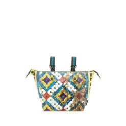 Borsa Donna a Mano con Tracolla GABS G3 PLUS Trip in Pelle stampa Paillettes Rombi Large