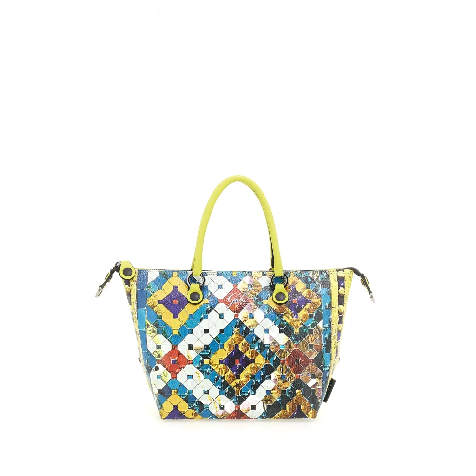 Borsa Donna a Mano con Tracolla GABS G3 PLUS Trip in Pelle stampa Paillettes Rombi Large