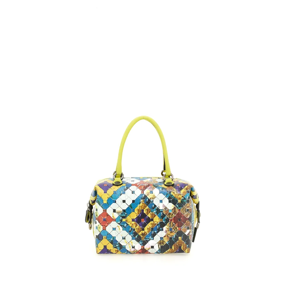 Borsa Donna a Mano con Tracolla GABS G3 PLUS Trip in Pelle stampa Paillettes Rombi Large