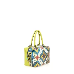 Borsa Donna a Mano con Tracolla GABS G3 PLUS Trip in Pelle stampa Paillettes Rombi Large