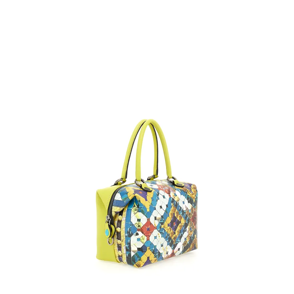 Borsa Donna a Mano con Tracolla GABS G3 PLUS Trip in Pelle stampa Paillettes Rombi Large