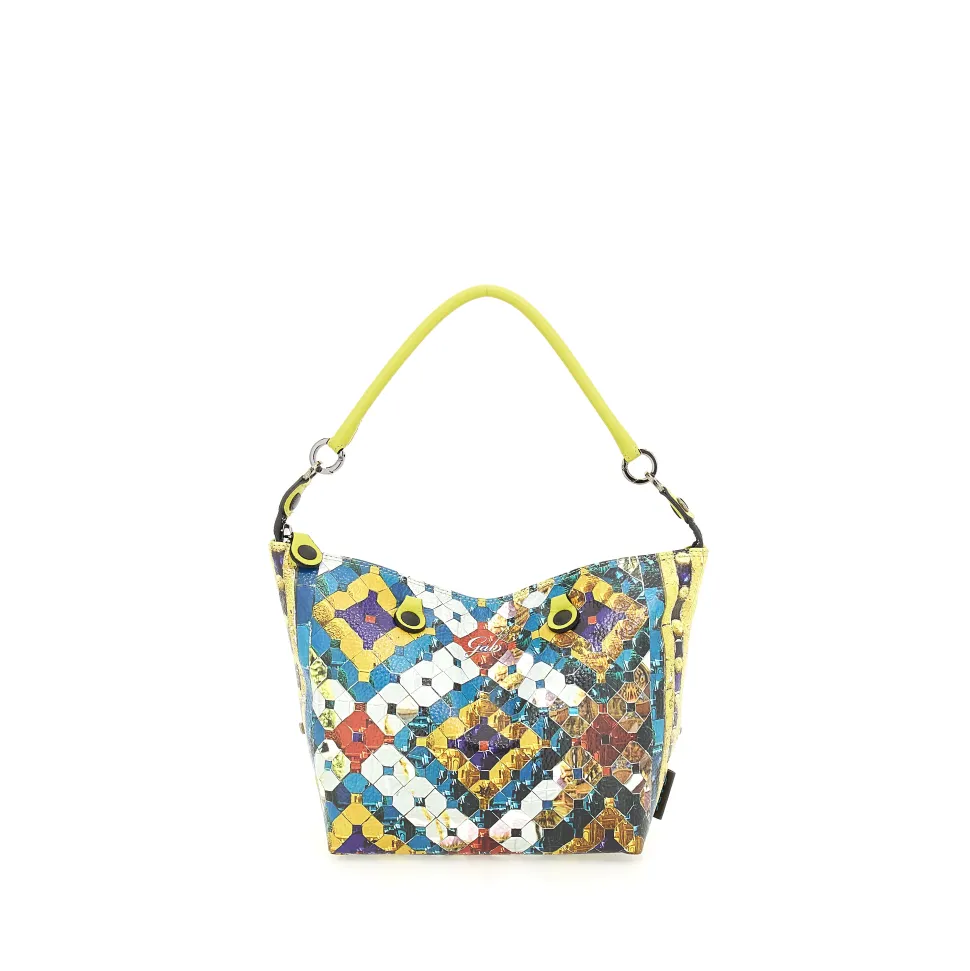 Borsa Donna a Mano con Tracolla GABS G3 PLUS Trip in Pelle stampa Paillettes Rombi Large