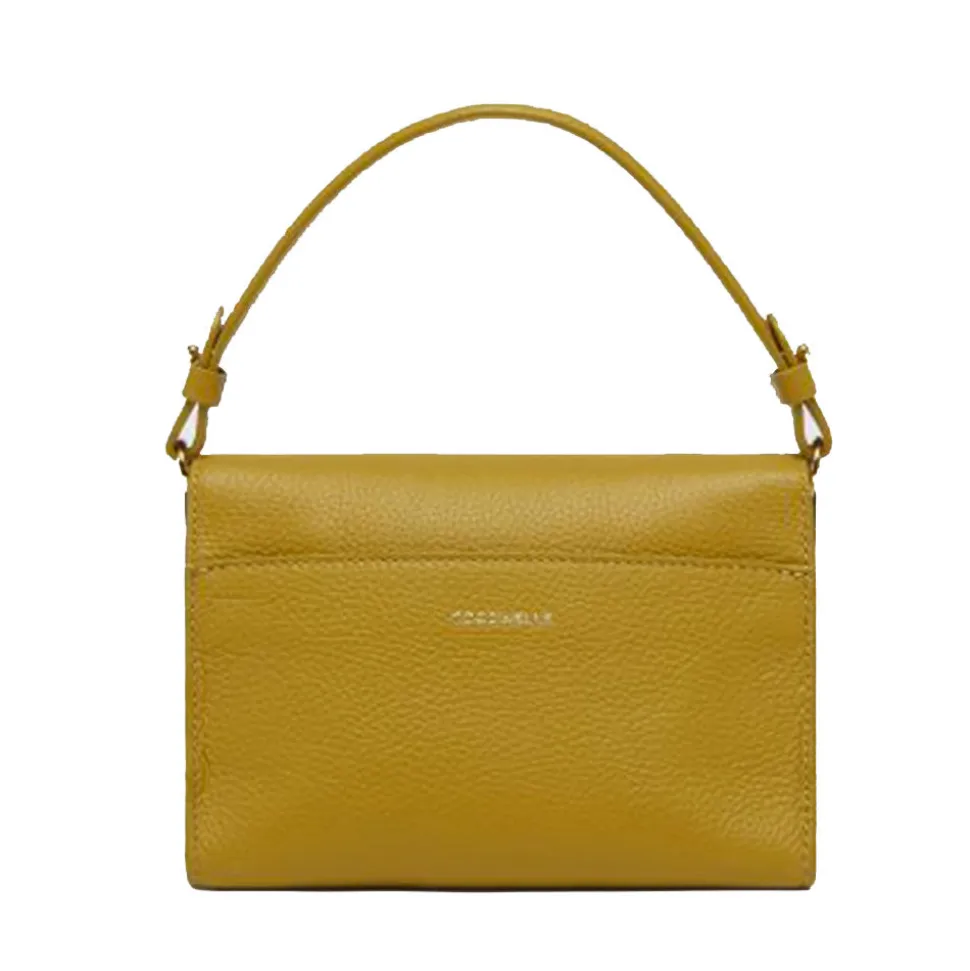 Borsa Donna a Mano con Tracolla COCCINELLE in Pelle linea Binxie Small colore Citronella