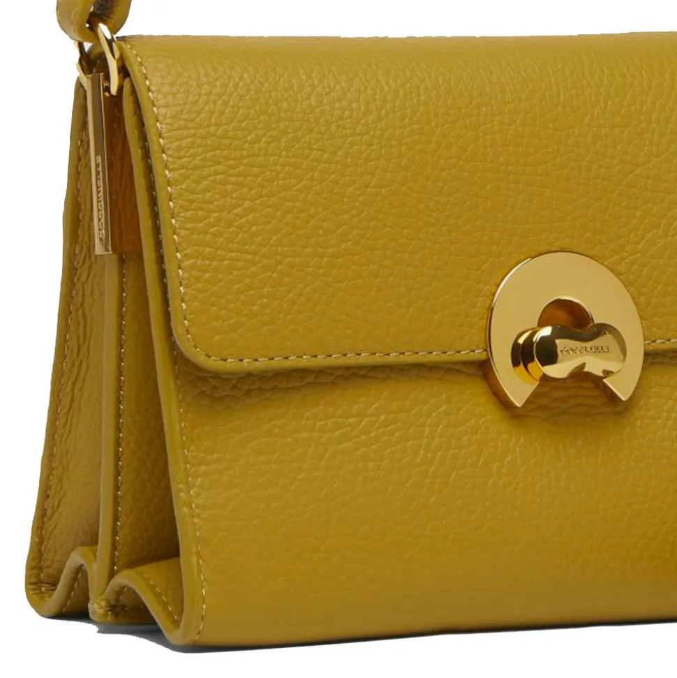 Borsa Donna a Mano con Tracolla COCCINELLE in Pelle linea Binxie Small colore Citronella